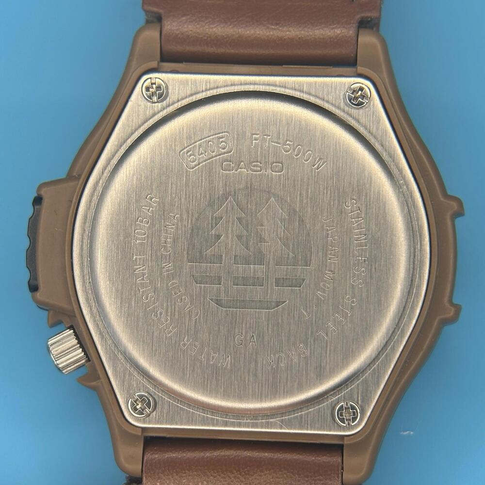 Casio FT500WC-5BV, Forester, Illuminator Watch, Beige Strap, Date, 100 Meter WR - Picture 2 of 7